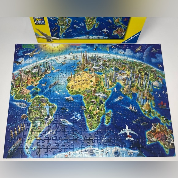 RAVENSBURGER: World Landmarks Map - Jigsaw Puzzle, 300 Pieces - Picture 8 of 8